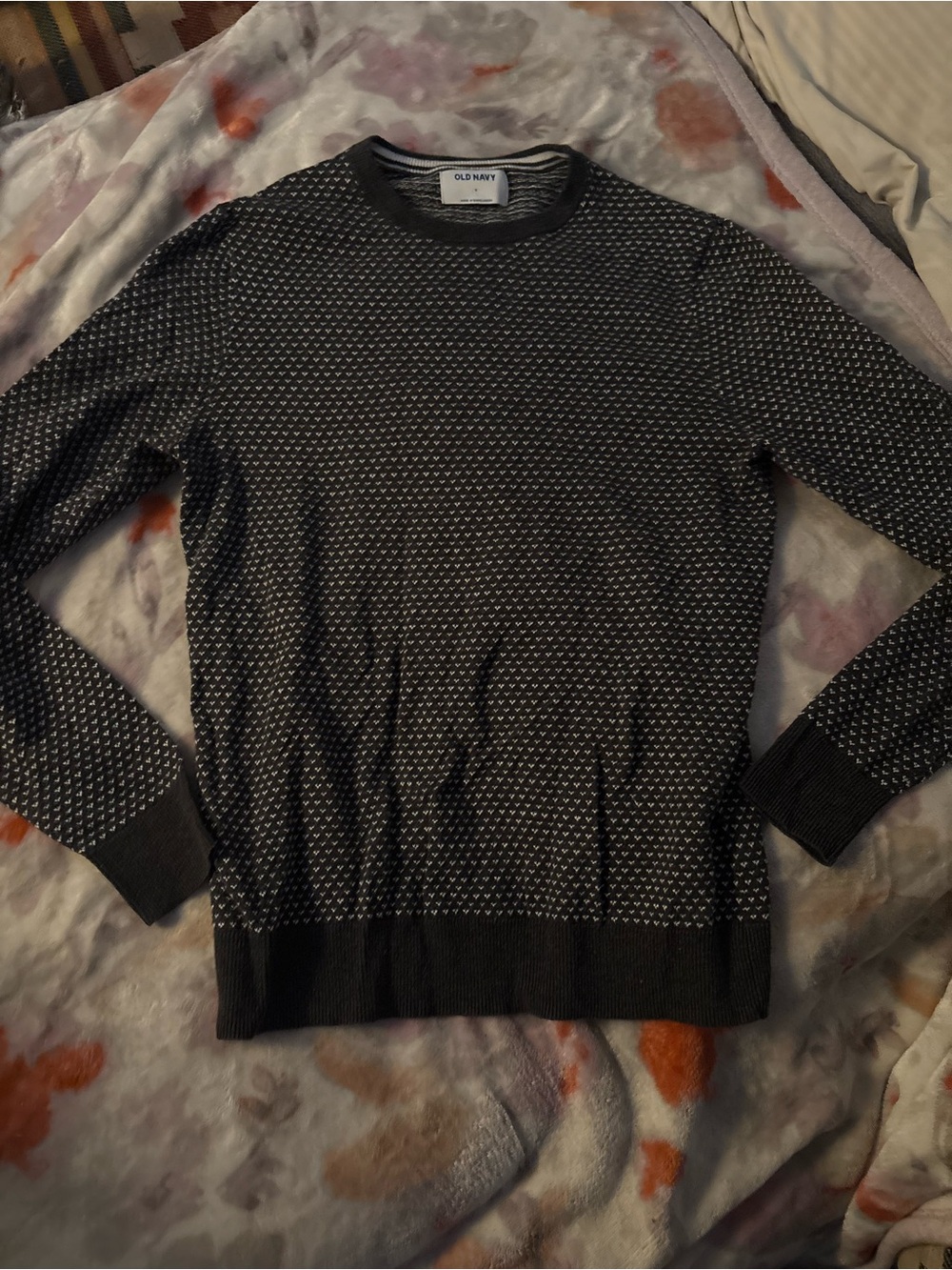 Old Navy Men's Bird's-Eye Patterned Crewneck Knit Sweater